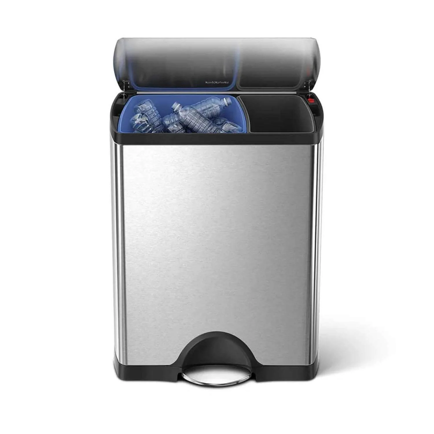 Simplehuman Fingerprint-Proof 46 Litre Kitchen Bin - Brushed Stainless Steel - Image 6