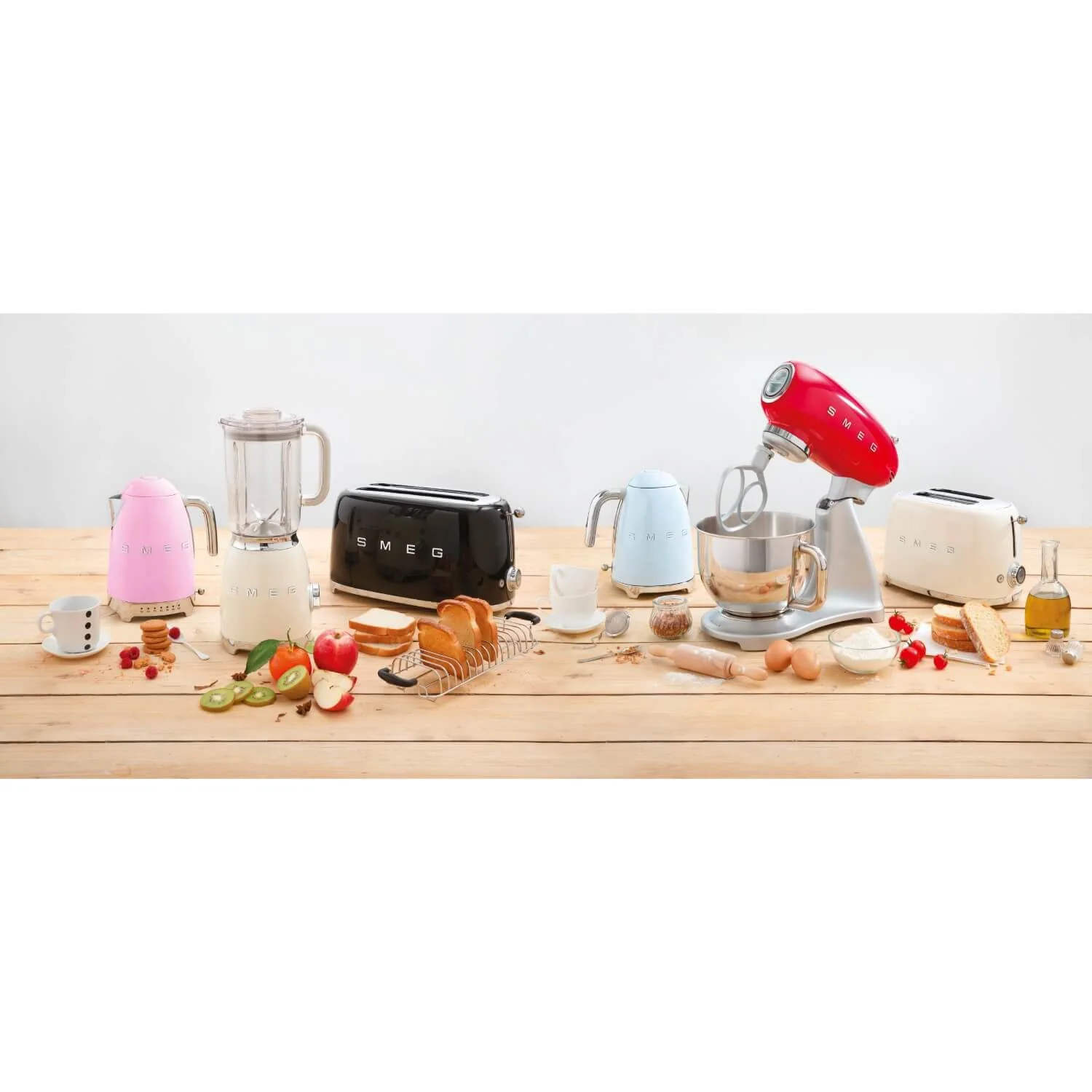 Smeg 50's Style Retro TSF01 2 Slice Toaster - Red - Image 4