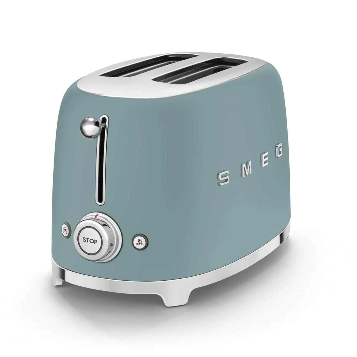Smeg 50's Style Retro TSF01 2 Slice Toaster - Matte Emerald Green - Image 2