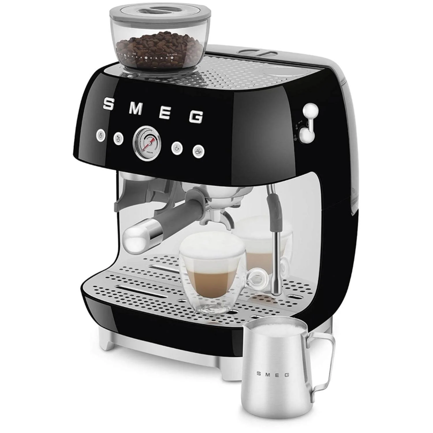 Smeg 50s Style Retro EGF03 Bean-to-Cup Espresso Coffee Machine - Black - Image 3