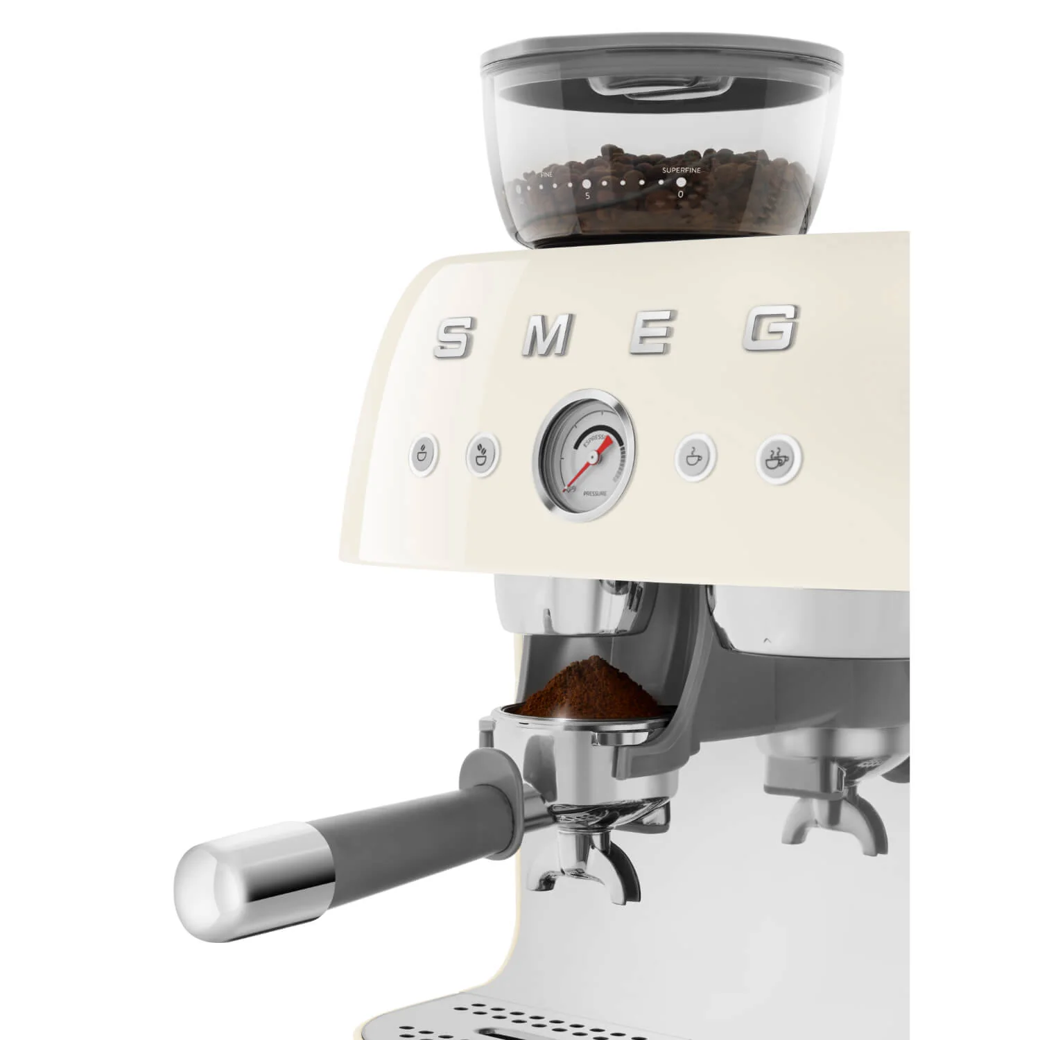Smeg 50s Style Retro EGF03 Bean-to-Cup Espresso Coffee Machine - Cream - Image 9