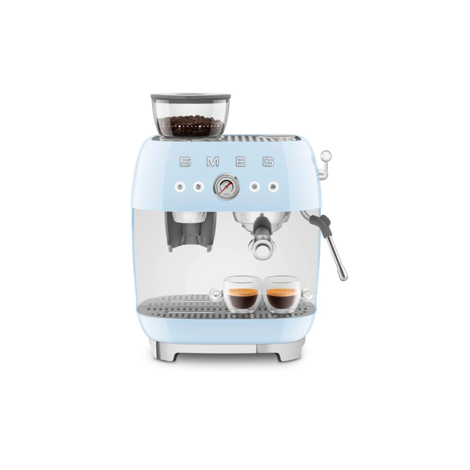 Smeg 50s Style Retro EGF03 Bean-to-Cup Espresso Coffee Machine - Pastel Blue - Image 3