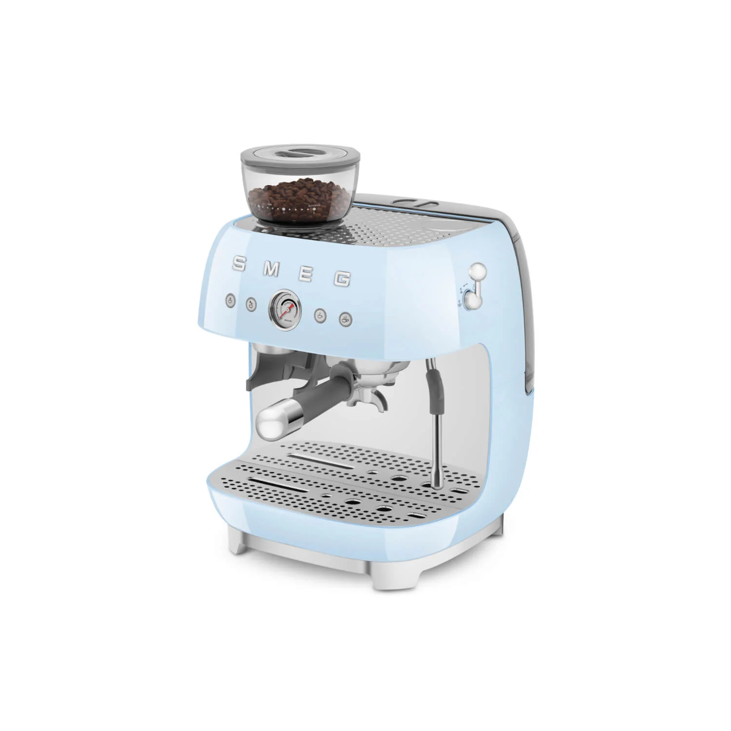 Smeg 50s Style Retro EGF03 Bean-to-Cup Espresso Coffee Machine - Pastel Blue - Image 5