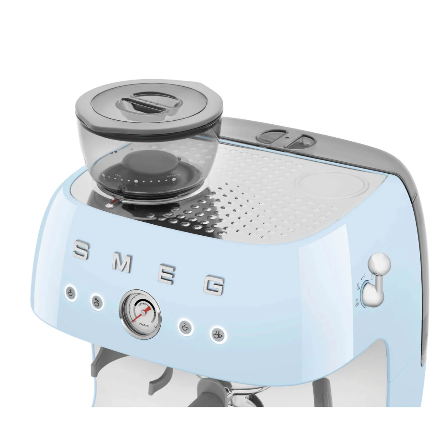 Smeg 50s Style Retro EGF03 Bean-to-Cup Espresso Coffee Machine - Pastel Blue - Image 9