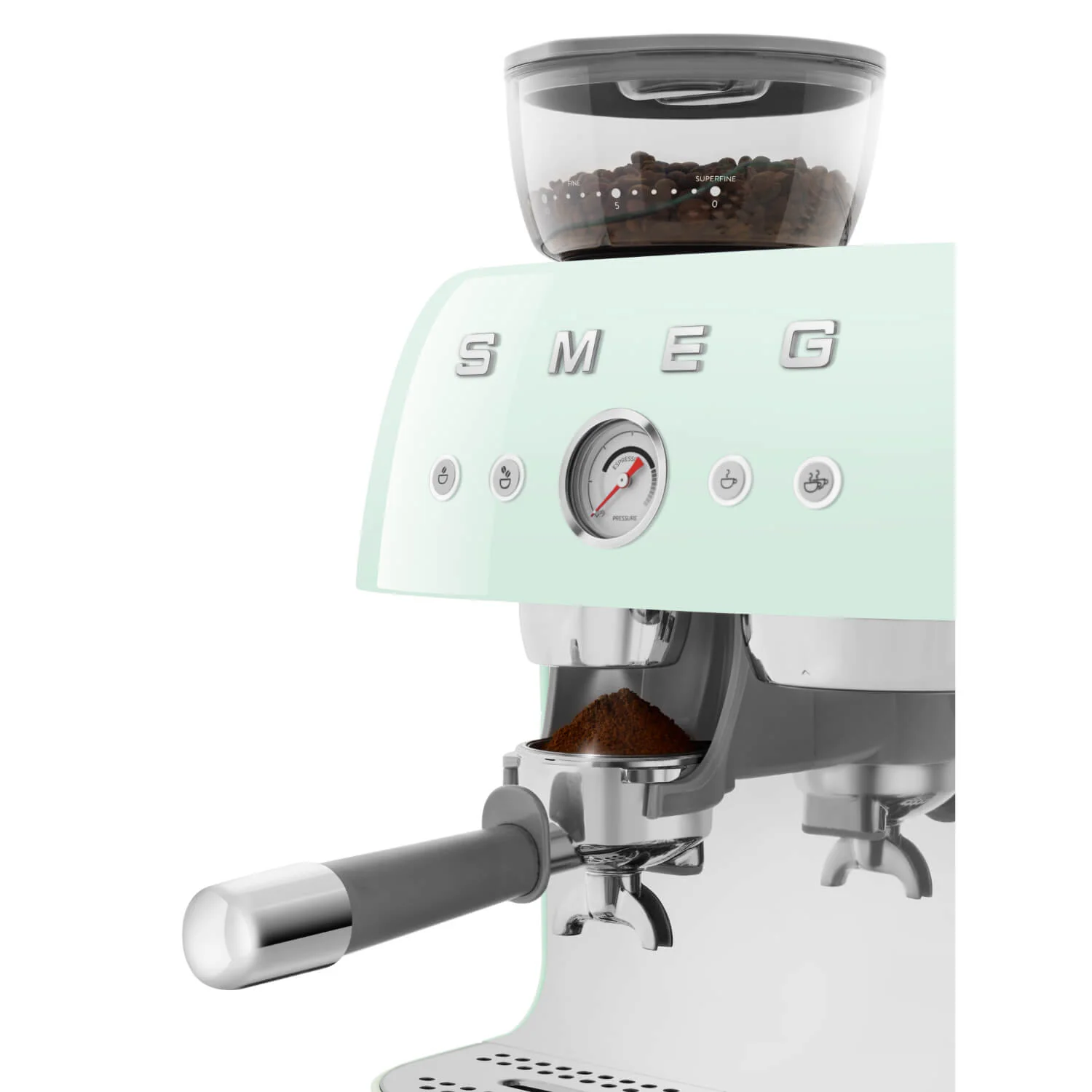 Smeg 50s Style Retro EGF03 Bean-to-Cup Espresso Coffee Machine - Pastel Green - Image 9