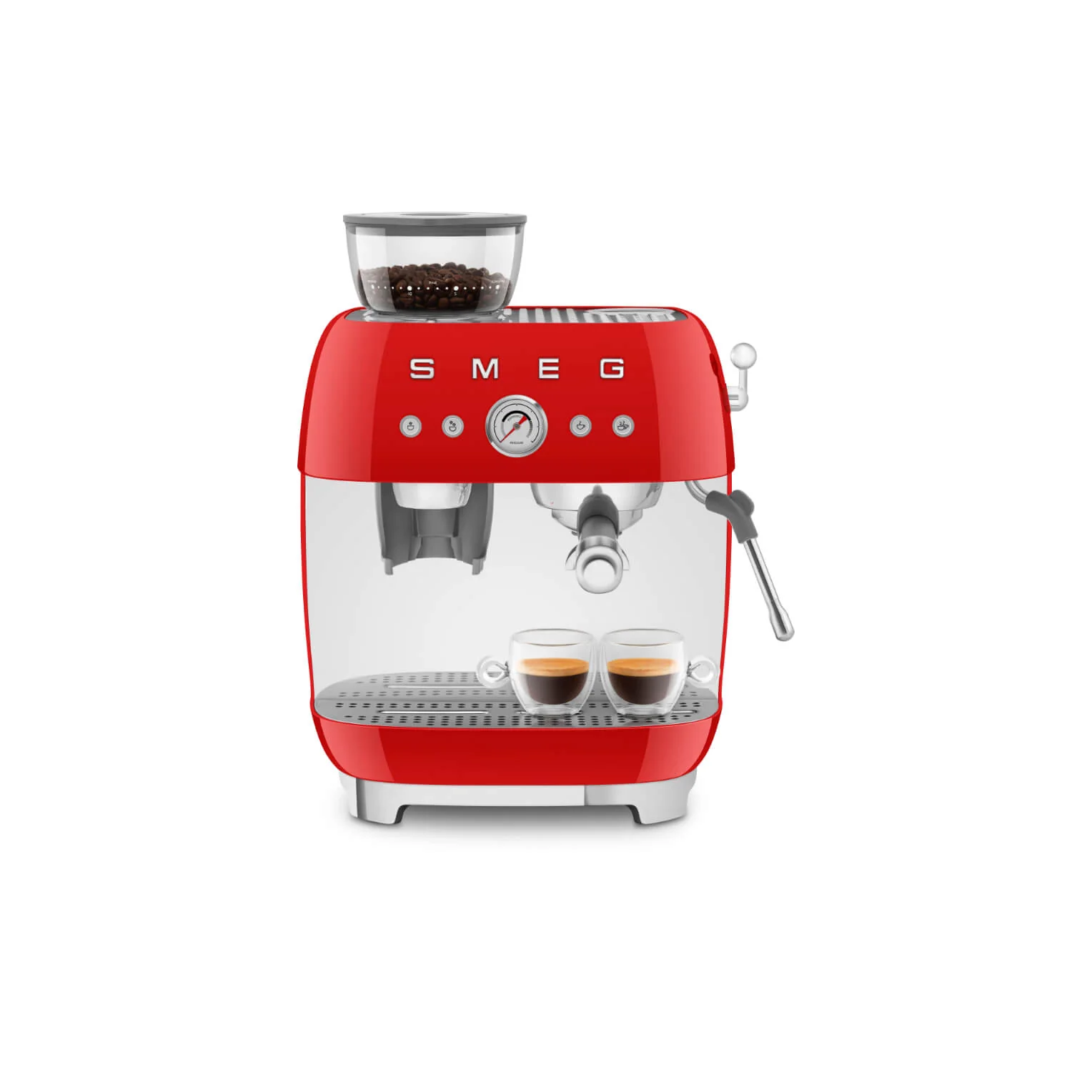 Smeg 50s Style Retro EGF03 Bean-to-Cup Espresso Coffee Machine - Red - Image 3