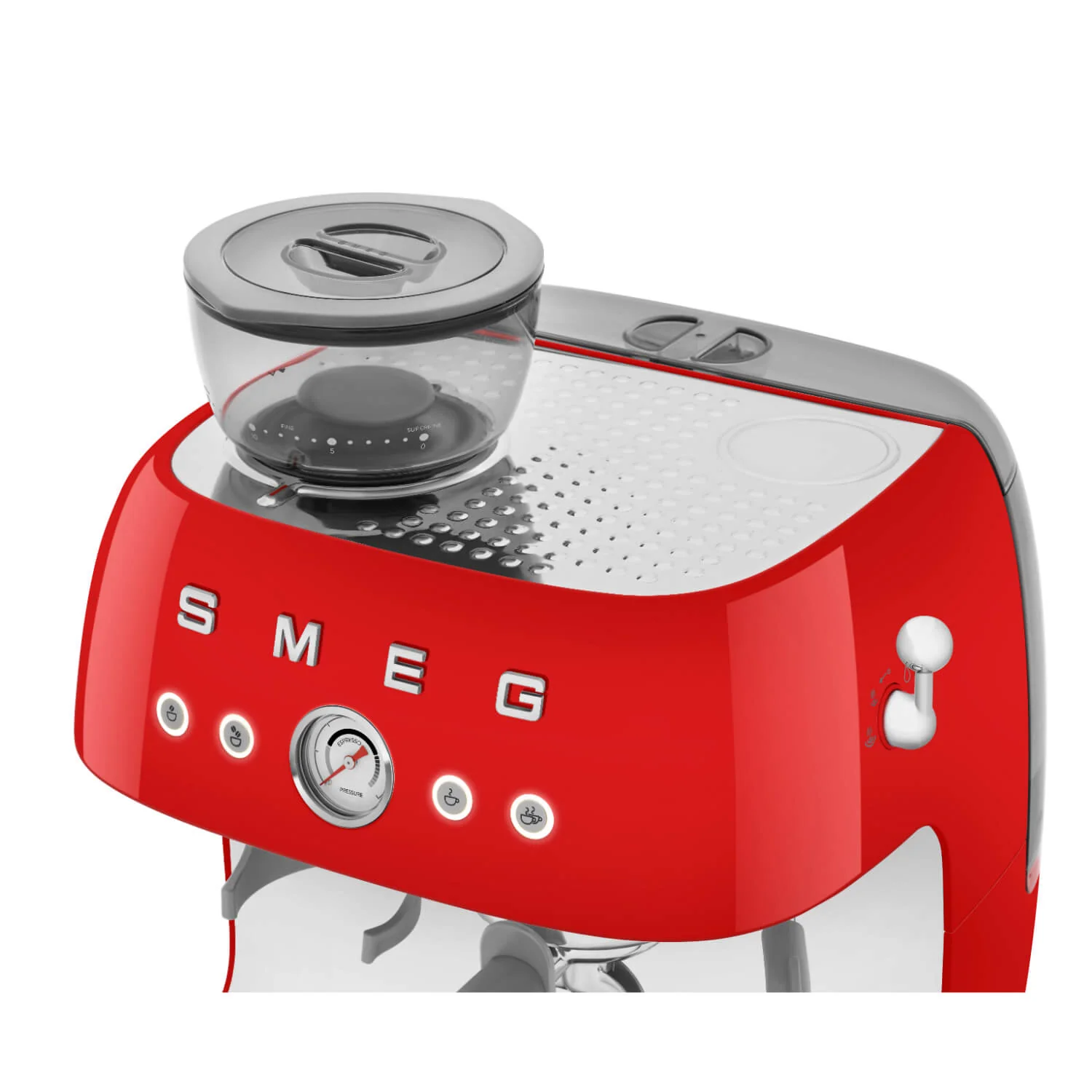 Smeg 50s Style Retro EGF03 Bean-to-Cup Espresso Coffee Machine - Red - Image 8