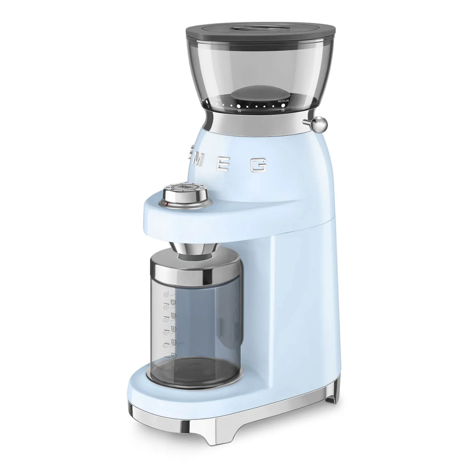 Smeg 50's Style Retro CGF03PBUK Coffee Grinder - Pastel Blue - Image 4