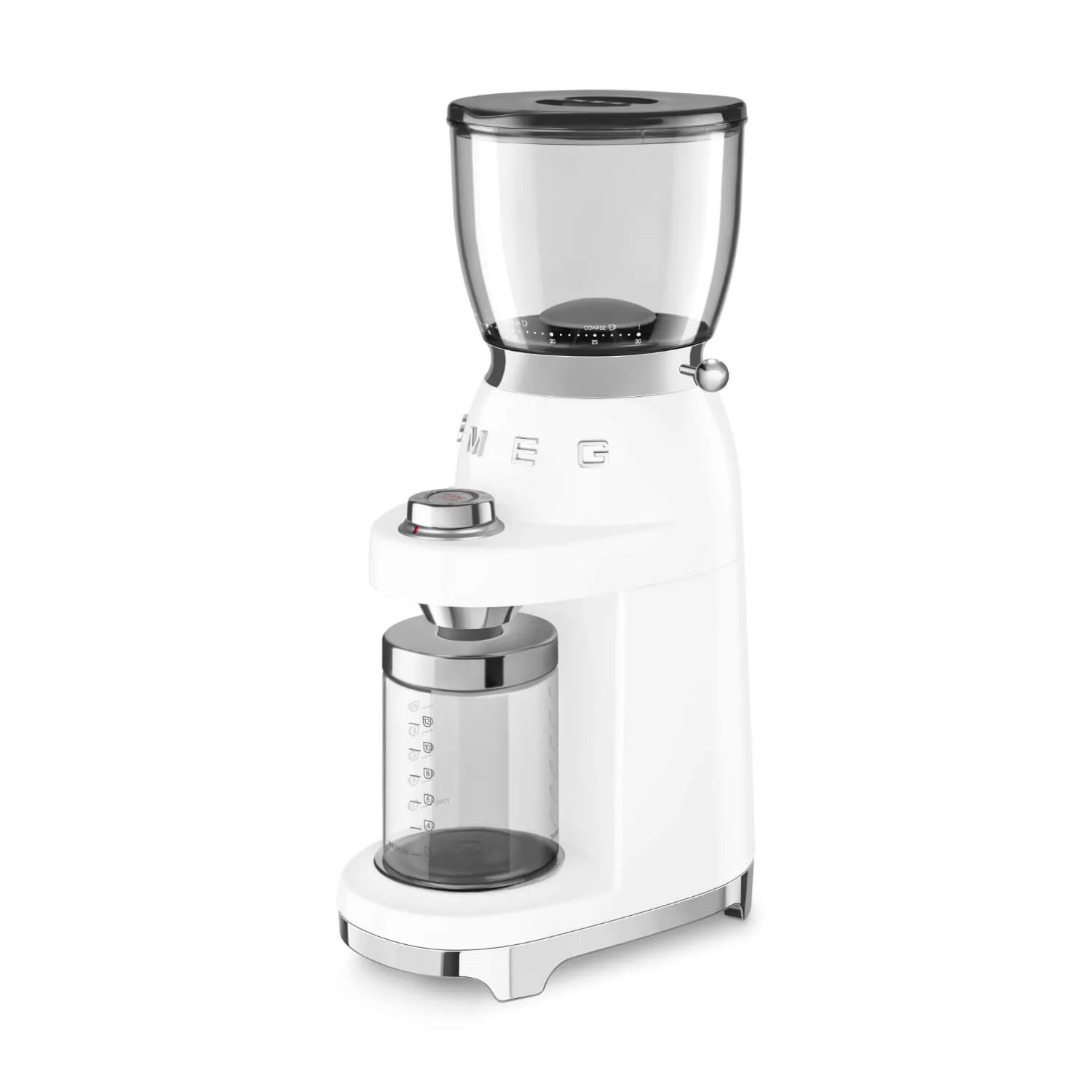 Smeg 50's Style Retro CGF11 Coffee Grinder - White - Image 4