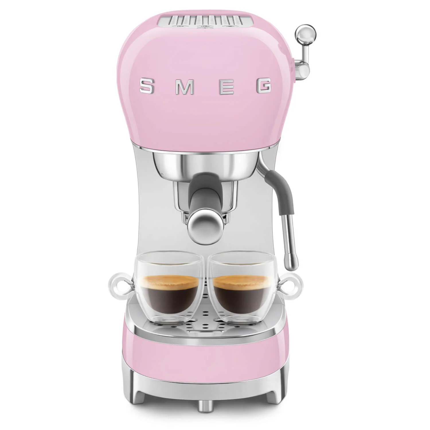 Smeg 50's Style Retro ECF02 Espresso Coffee Machine - Pink - Image 3