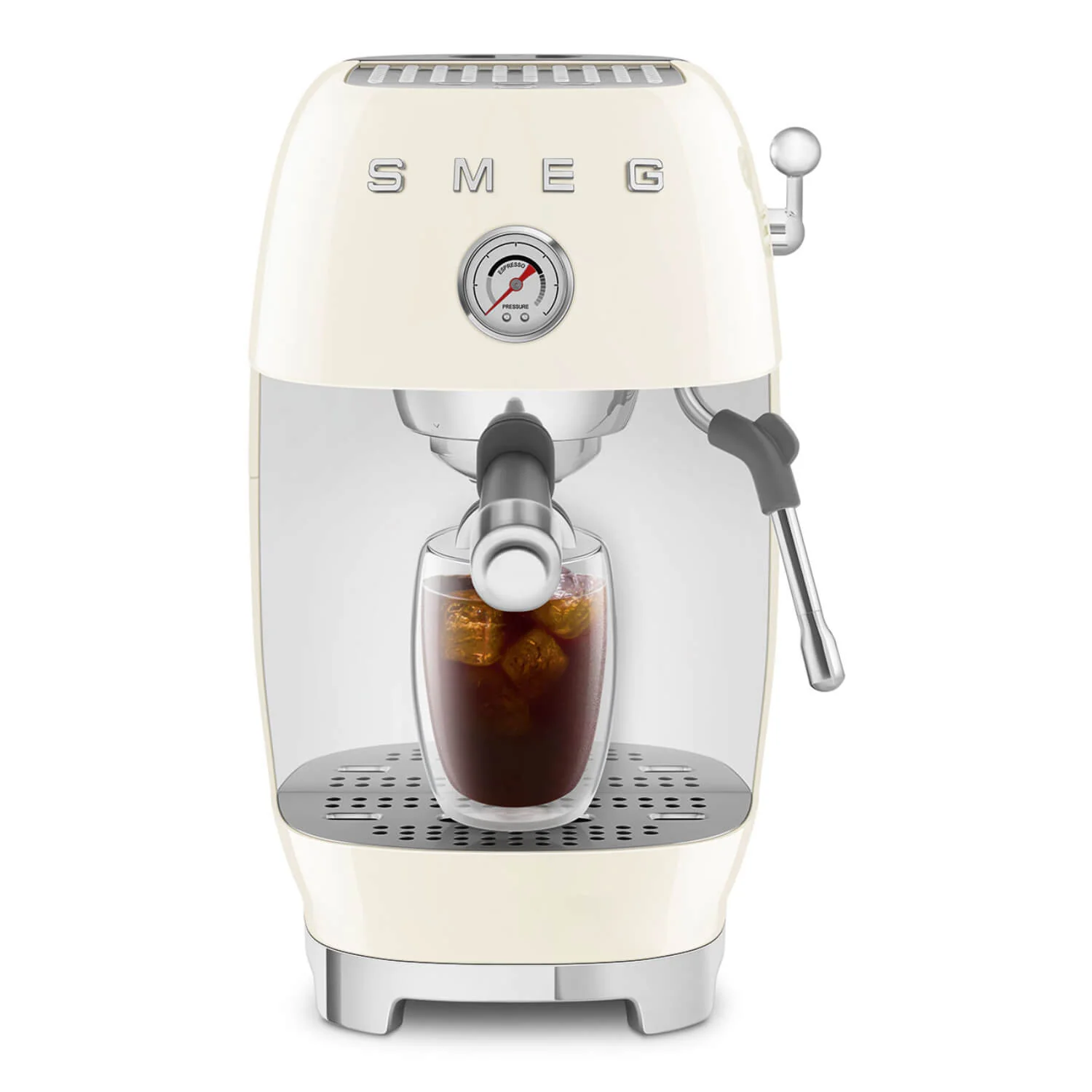 Smeg 50's Style Retro ECF03 Espresso & Cold Brew Coffee Machine - Cream - Image 4
