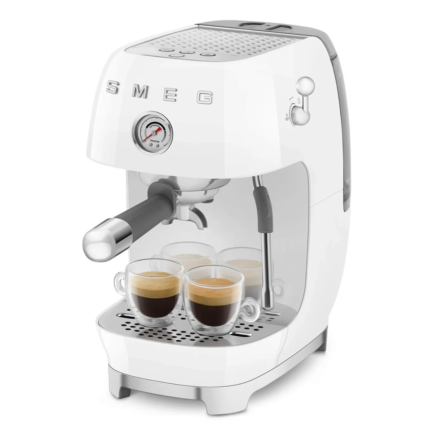 Smeg 50's Style Retro ECF03 Espresso & Cold Brew Coffee Machine - White - Image 7
