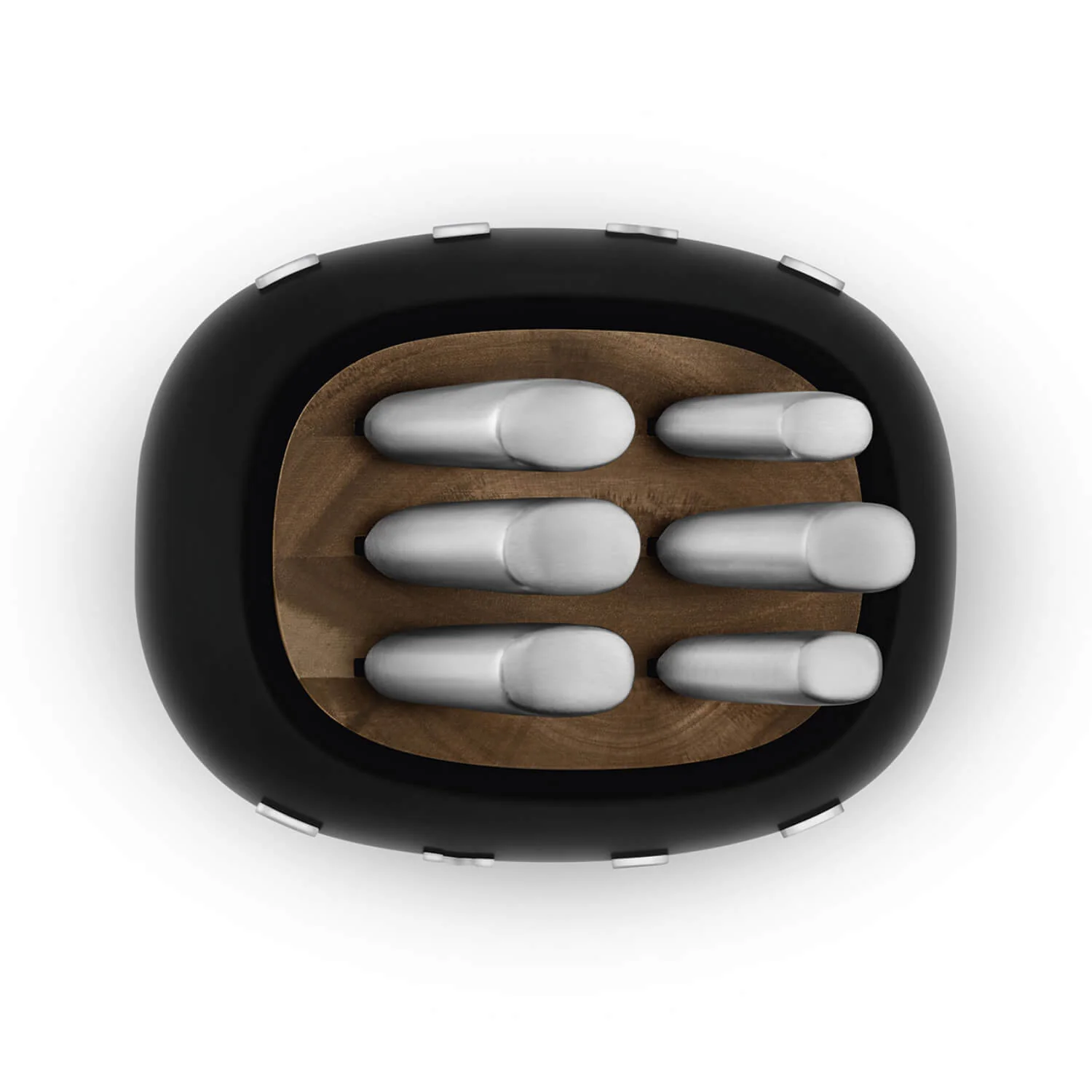 Smeg 50's Style Retro KBSF02 7-Piece Knife Block Set - Black - Image 4