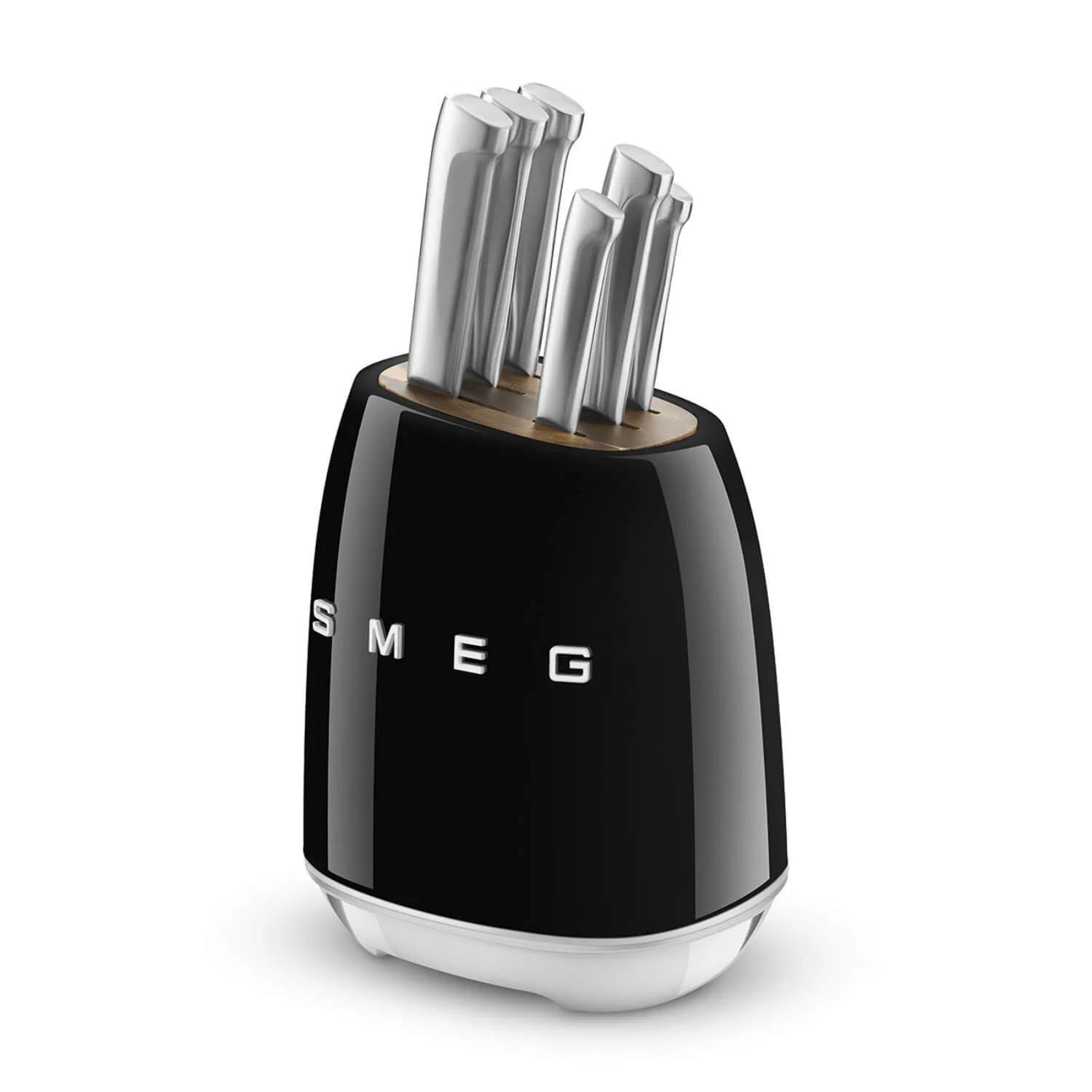 Smeg 50's Style Retro KBSF02 7-Piece Knife Block Set - Black - Image 6
