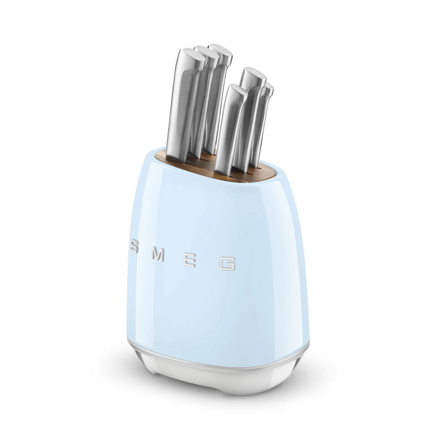 Smeg 50's Style Retro KBSF02 7-Piece Knife Block Set - Pastel Blue - Image 6