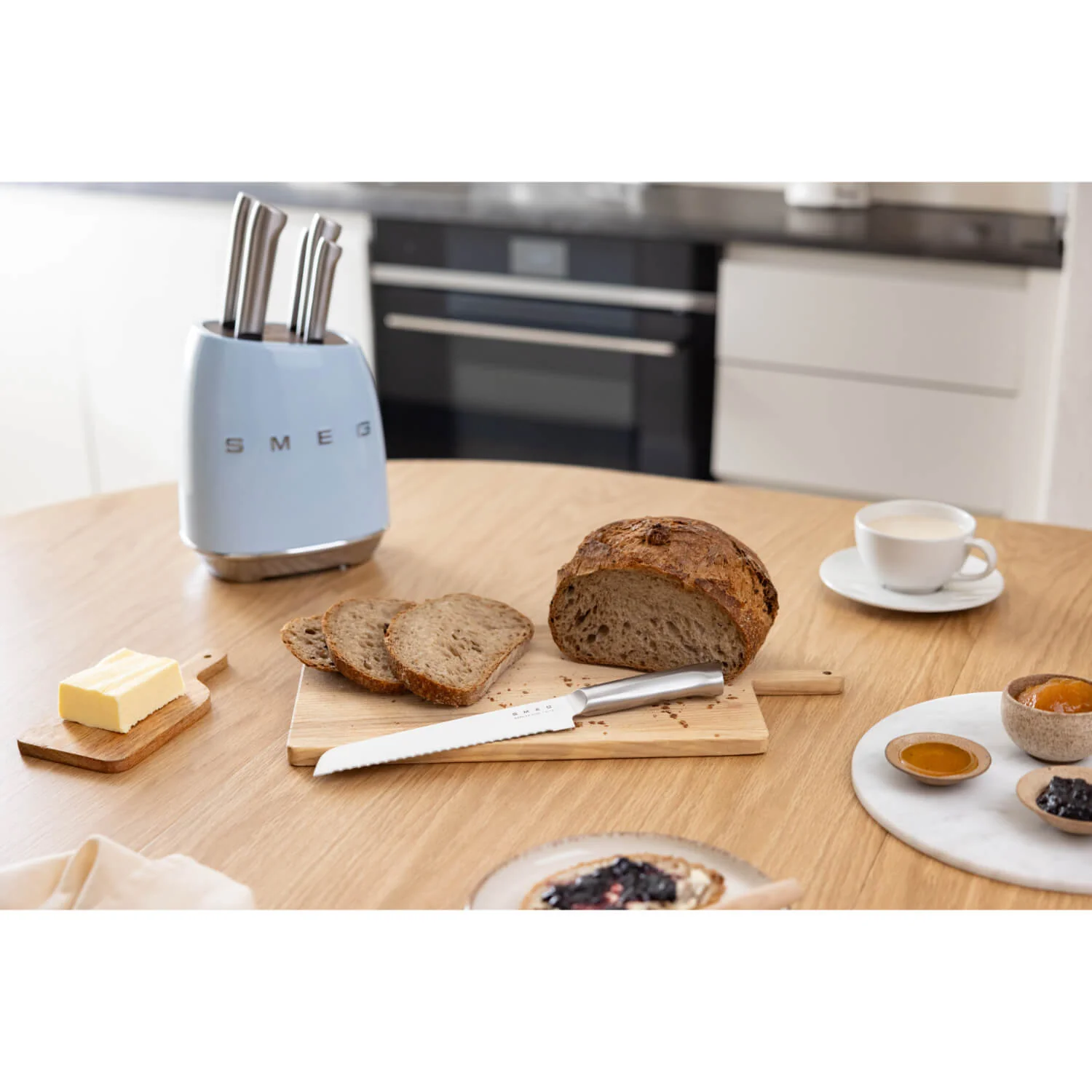 Smeg 50's Style Retro KBSF02 7-Piece Knife Block Set - Pastel Blue - Image 7
