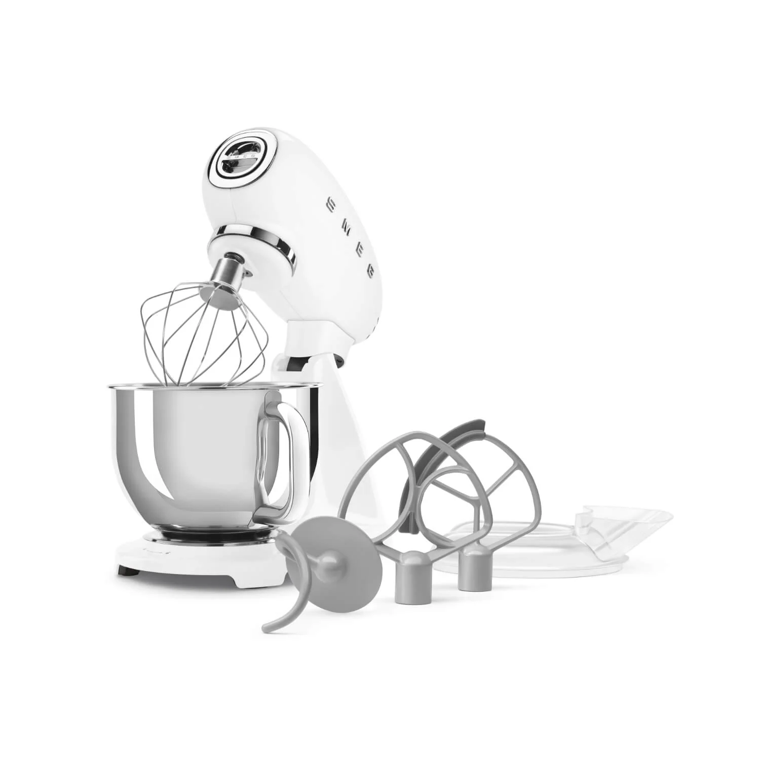 Smeg 50's Style Retro SMF05WHUK White Stand Mixer With Free HMF01 Hand Mixer - Image 6