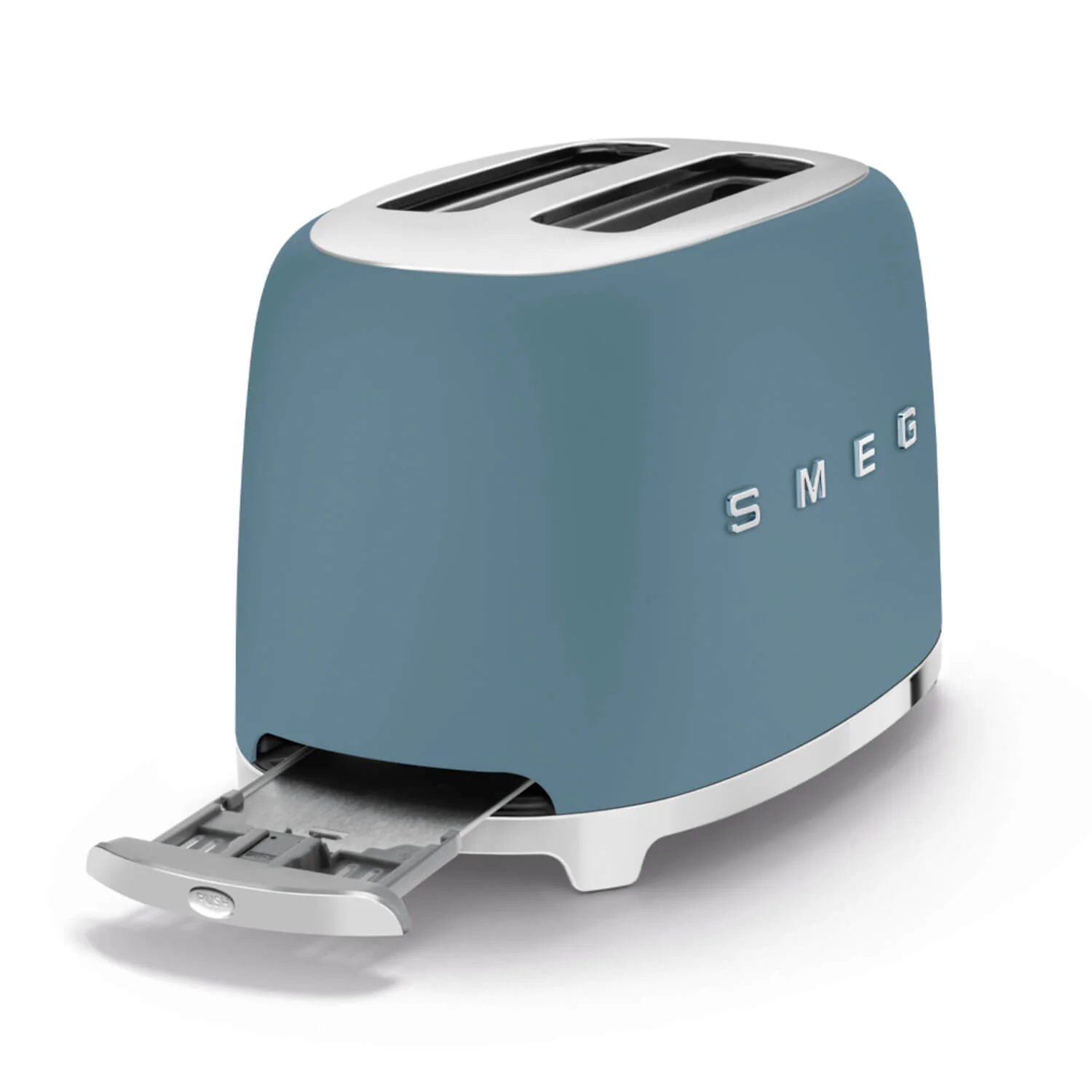 Smeg 50's Style Retro TSF01 2 Slice Toaster - Matte Storm Blue - Image 4