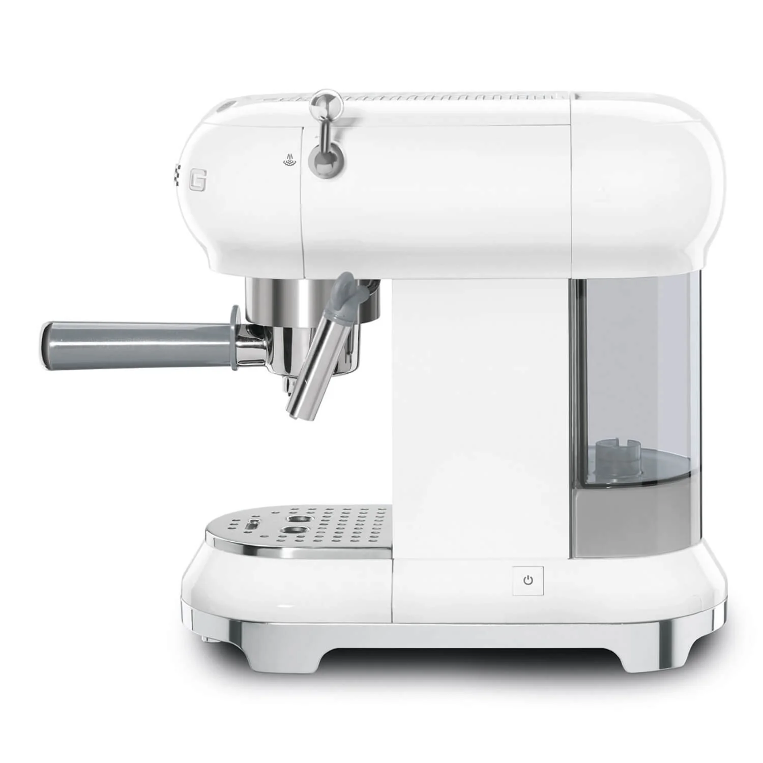 Smeg 50's Style Retro ECF02 Espresso Coffee Machine - White - Image 3