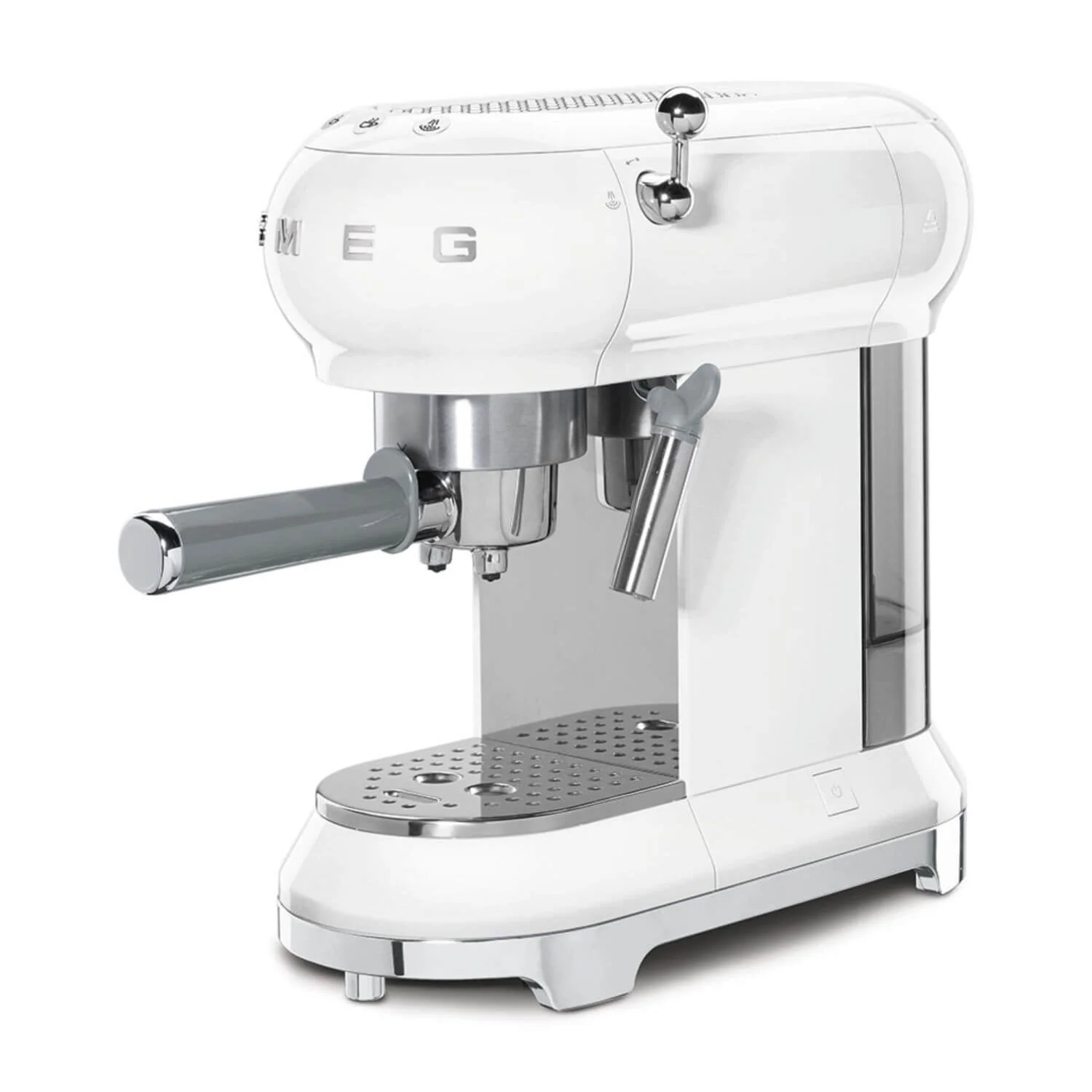 Smeg 50's Style Retro ECF02 Espresso Coffee Machine - White - Image 4