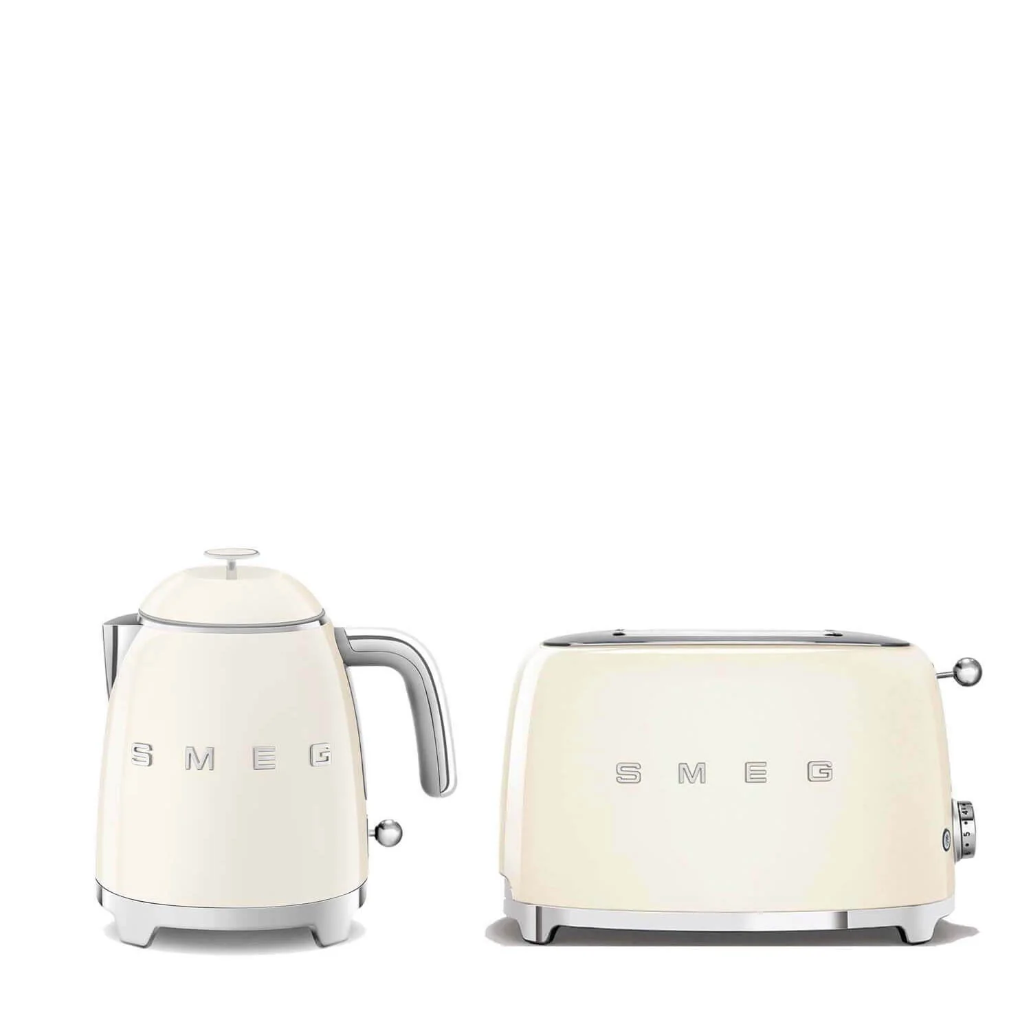 Smeg Mini Kettle & 2 Slice Toaster Set - Cream