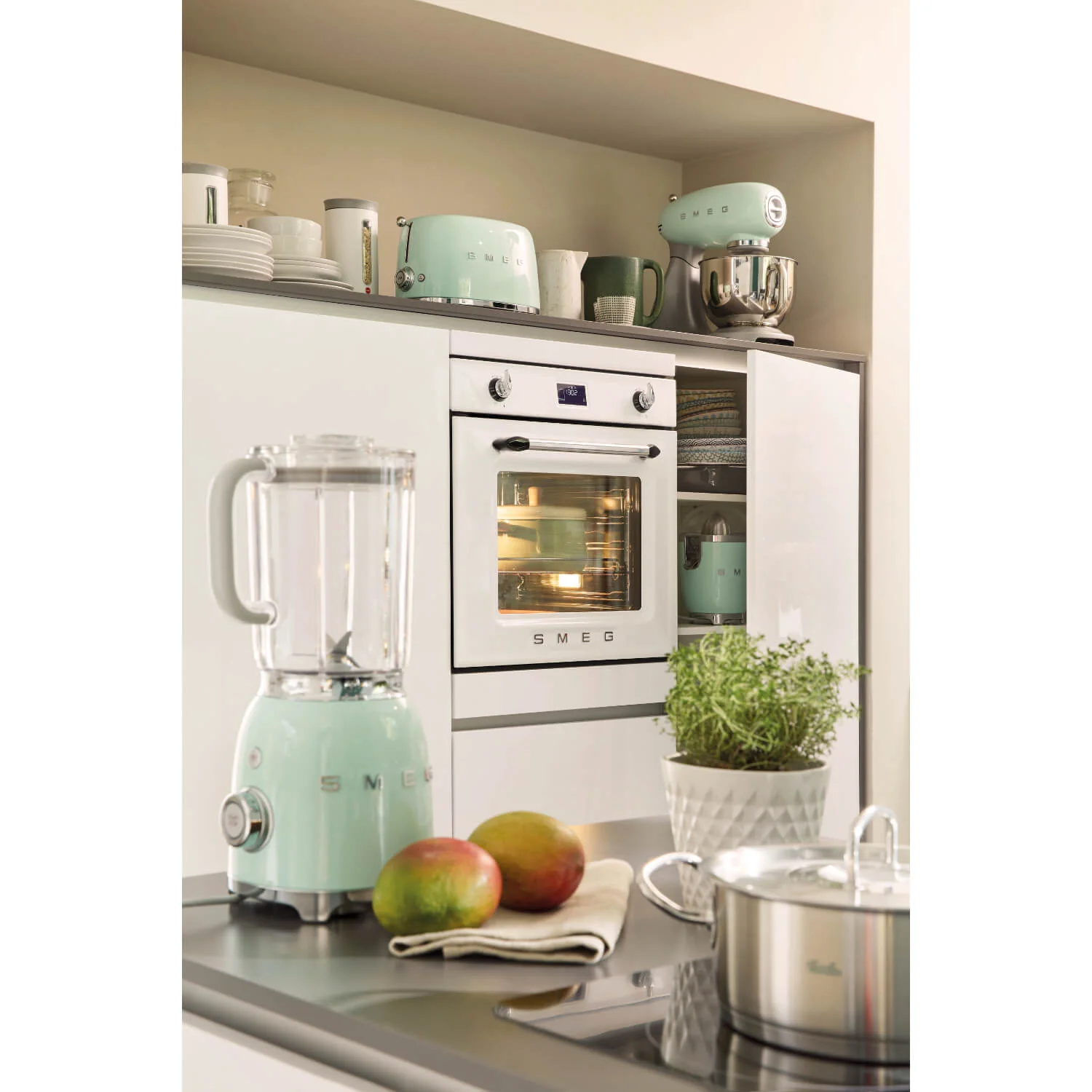 Smeg Mini Kettle & 2 Slice Toaster Set - Pastel Green - Image 19