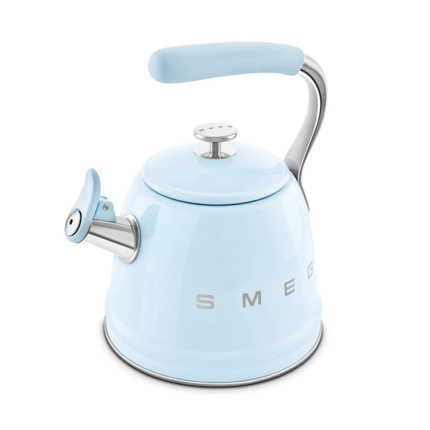 Smeg 50's Retro Style WKF01 Whistling Stove Top Kettle - Pastel Blue - Image 6