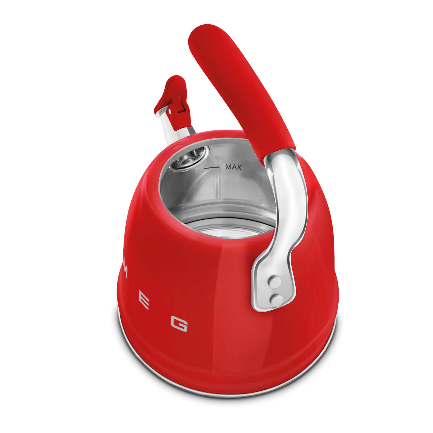 Smeg 50's Retro Style WKF01 Whistling Stove Top Kettle - Red - Image 3