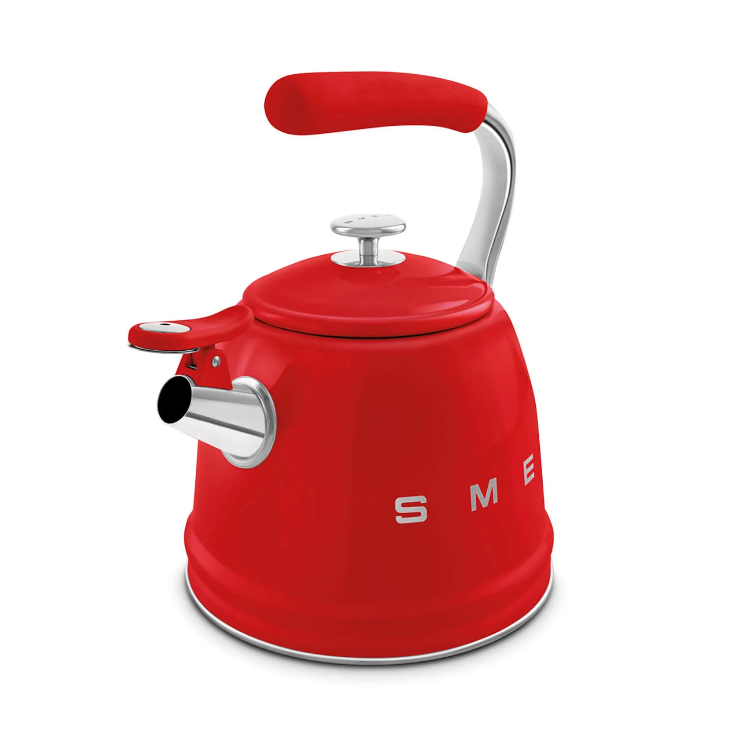 Smeg 50's Retro Style WKF01 Whistling Stove Top Kettle - Red - Image 4