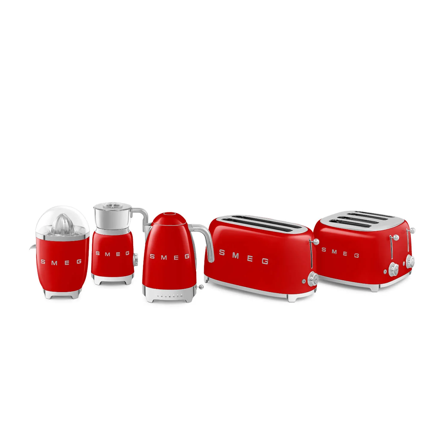 Smeg 50's Style Retro TSF03 4 Slice Toaster - Red - Image 7