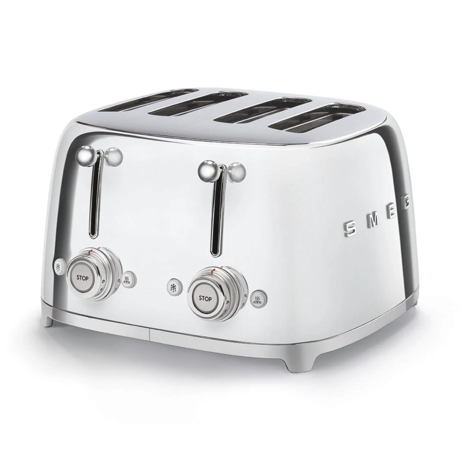 Smeg 50's Style Retro TSF03 4 Slice Toaster - Stainless Steel