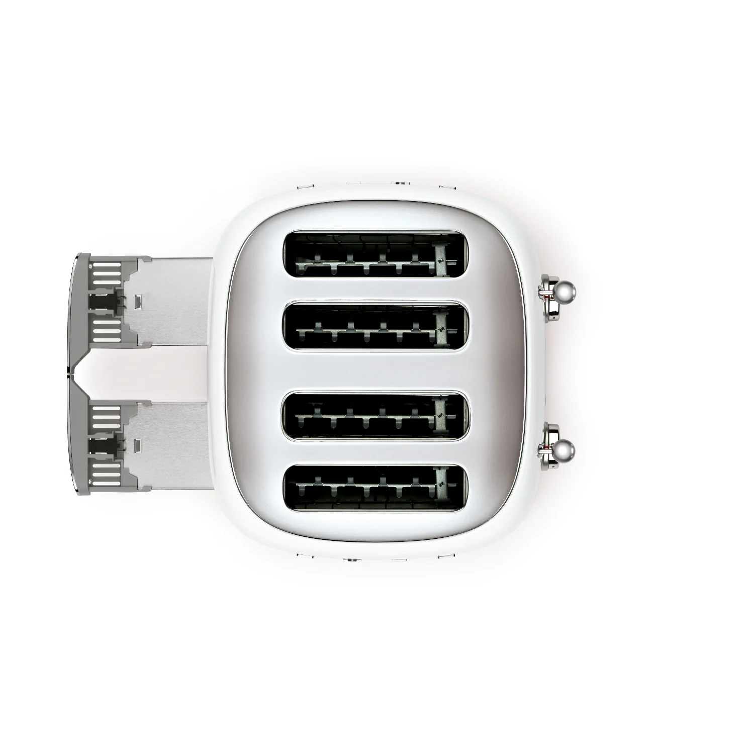 Smeg 50's Style Retro TSF03 4 Slice Toaster - White - Image 6