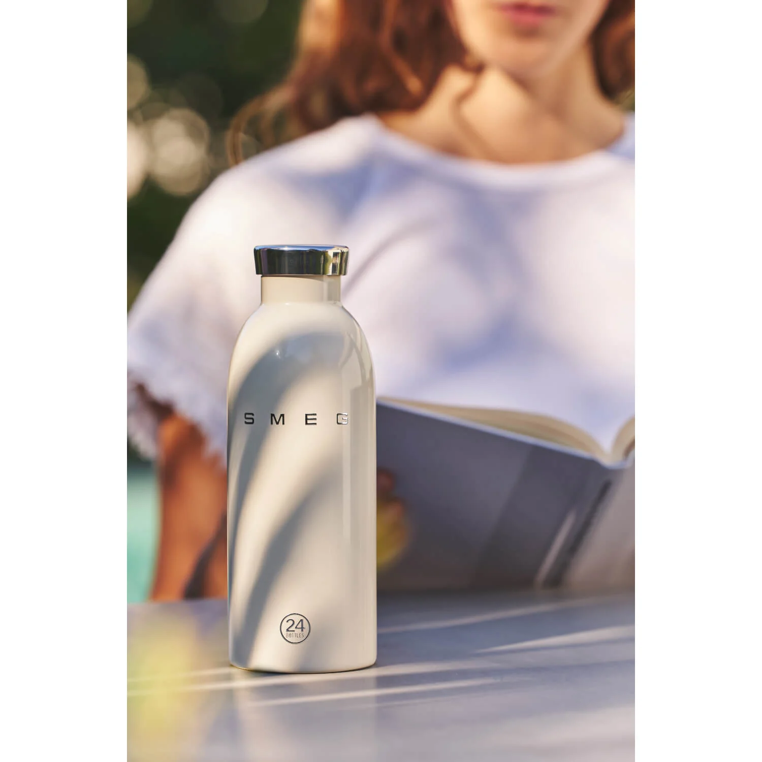 Smeg x 24Bottles® 50's Style Reusable 500ml Clima Bottle - Cream - Image 8