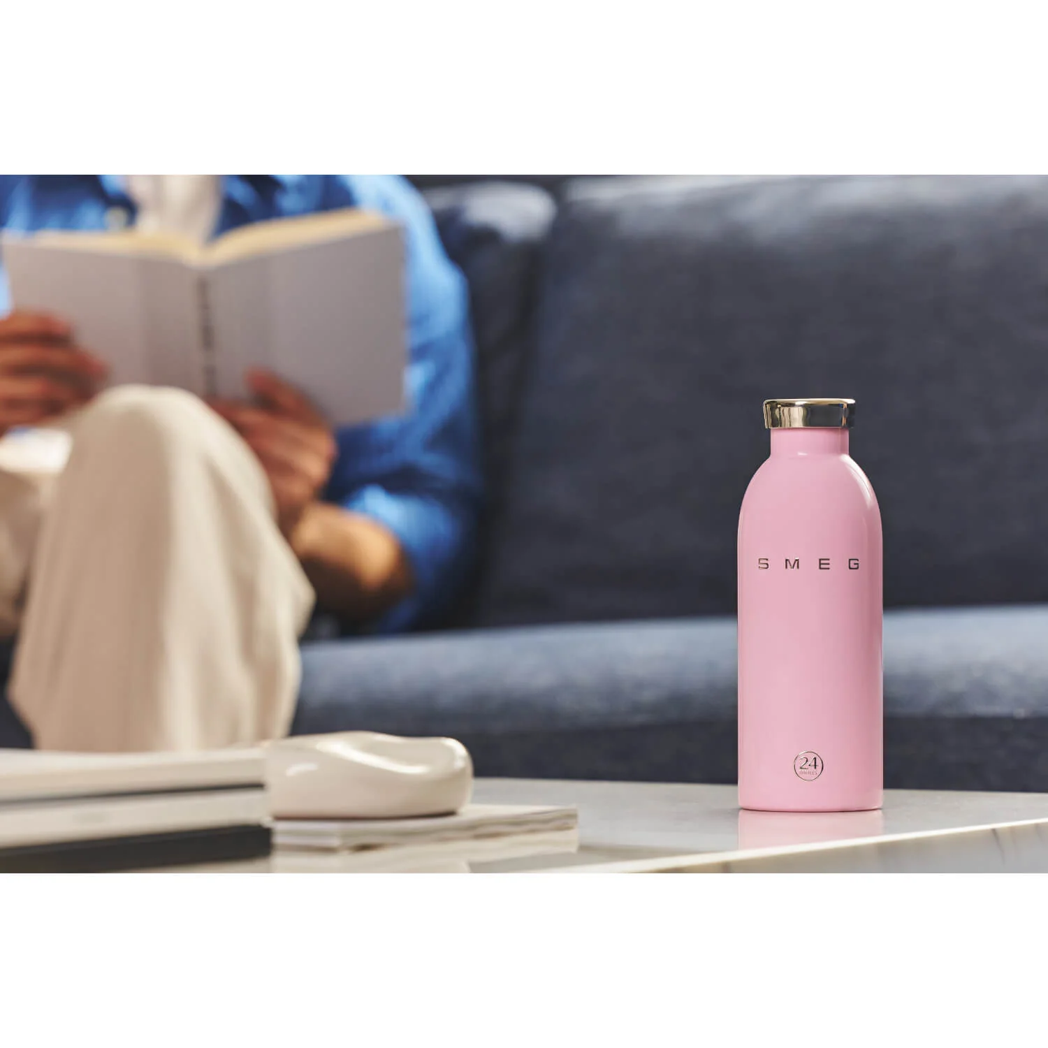 Smeg x 24Bottles® 50's Style Reusable 500ml Clima Bottle - Pink - Image 7