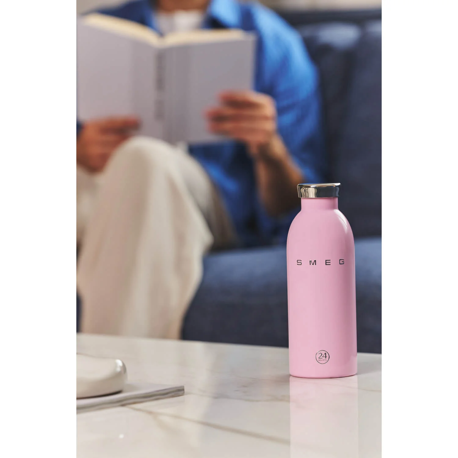 Smeg x 24Bottles® 50's Style Reusable 500ml Clima Bottle - Pink - Image 8