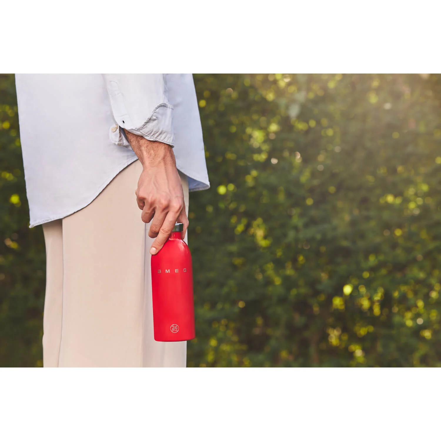 Smeg x 24Bottles® 50's Style Reusable 500ml Clima Bottle - Red - Image 8