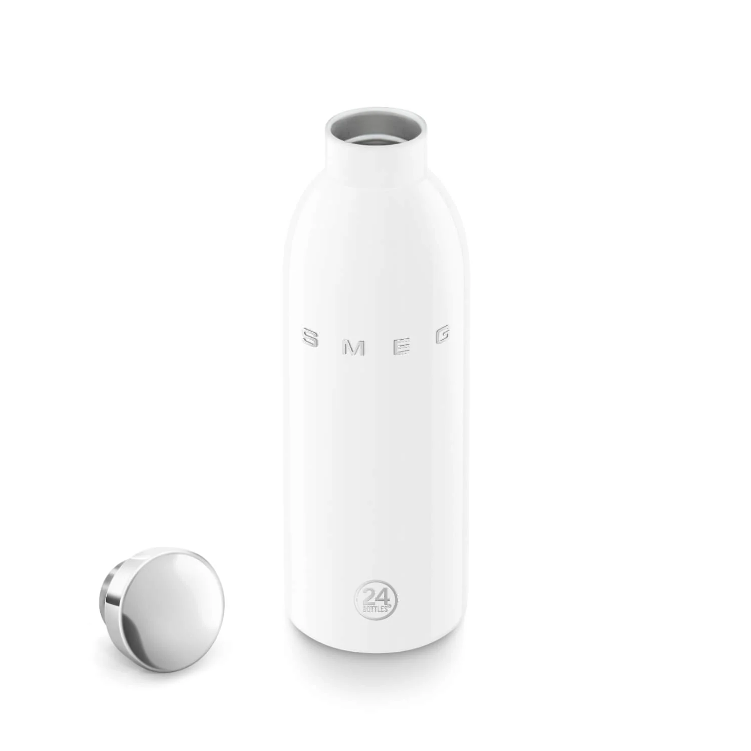 Smeg x 24Bottles® 50's Style Reusable 500ml Clima Bottle - White - Image 6