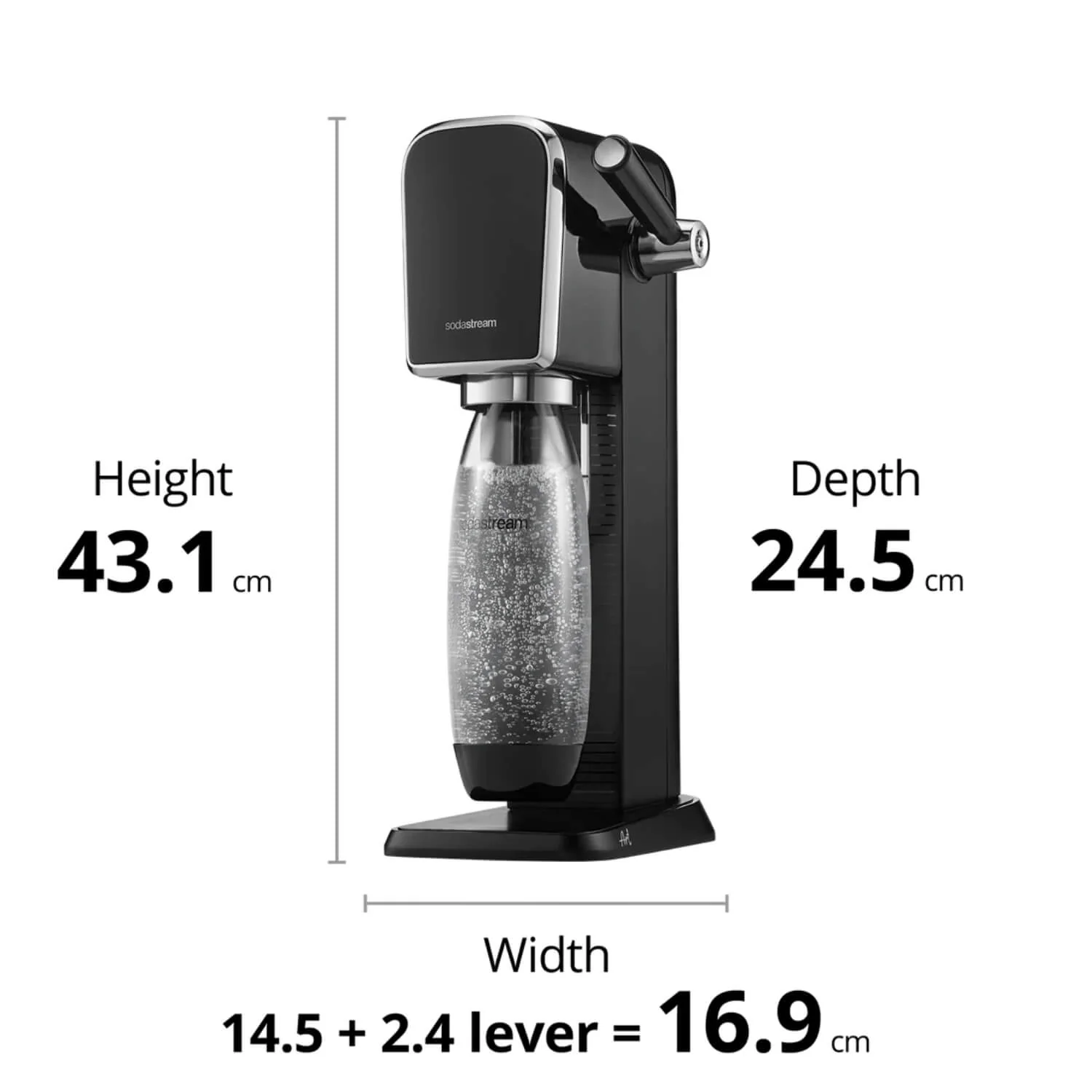 SodaStream Art Sparkling Water Maker Starter Kit - Black - Image 5