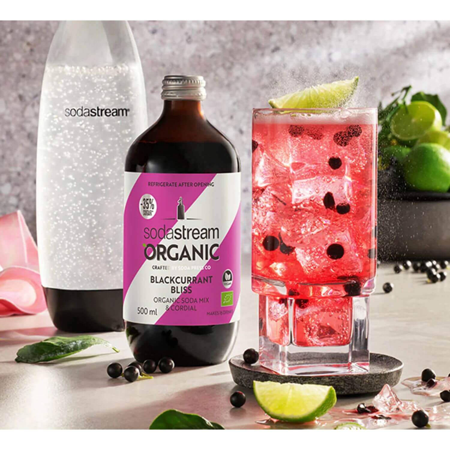 SodaStream Organic 500ml Drink Mix - Blackcurrant Bliss - Image 2