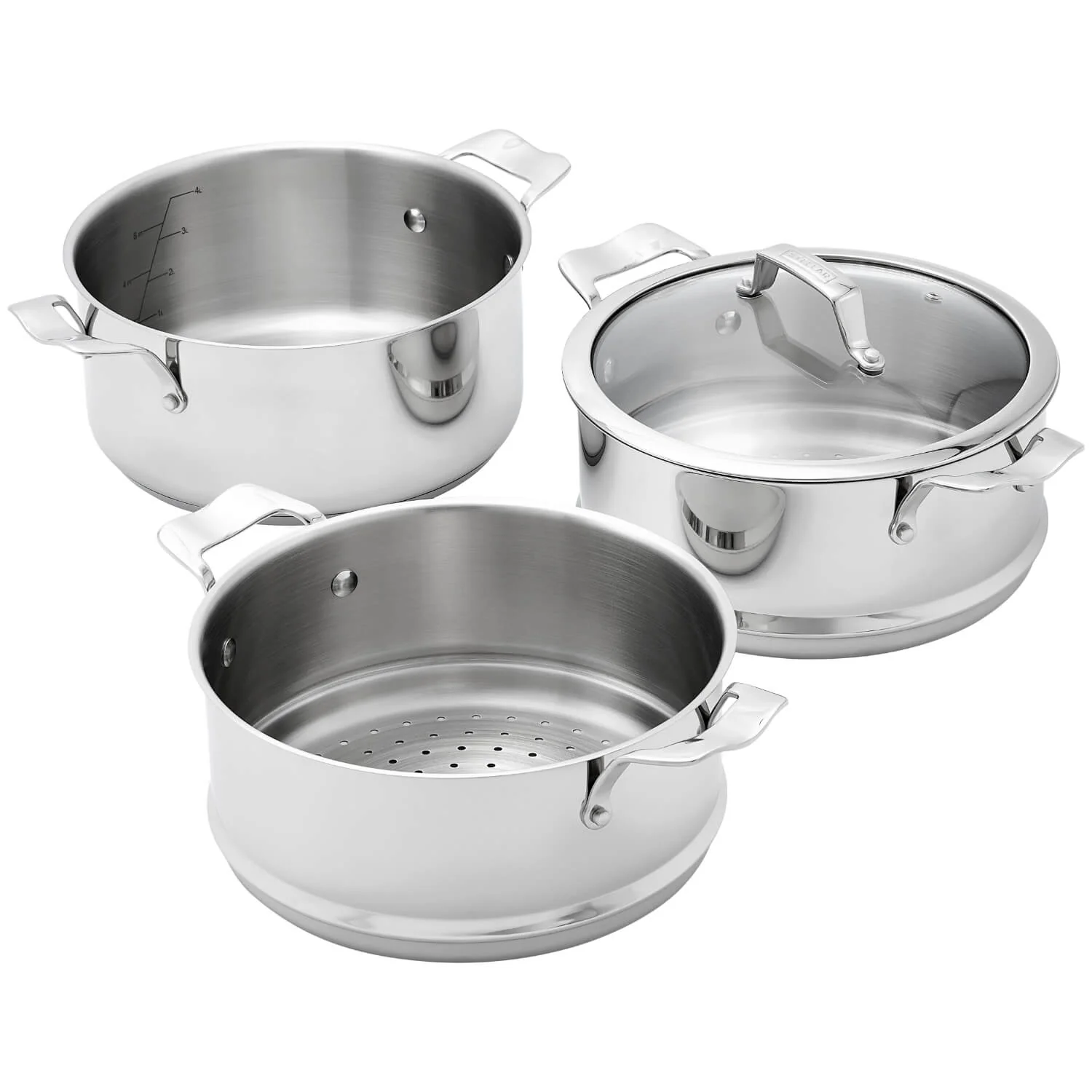 Stellar 24cm Stainless Steel 3-Tier Steamer - Image 2