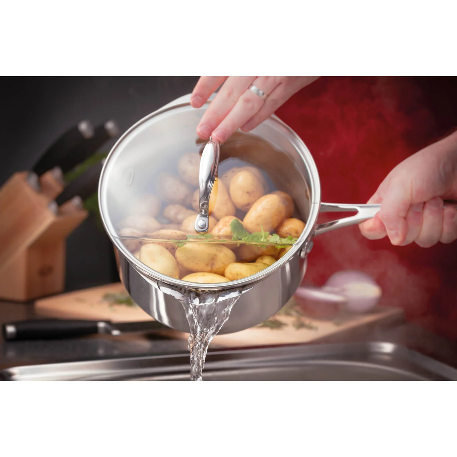 Stellar 7000 Stainless Steel Casserole - 24cm - Image 6