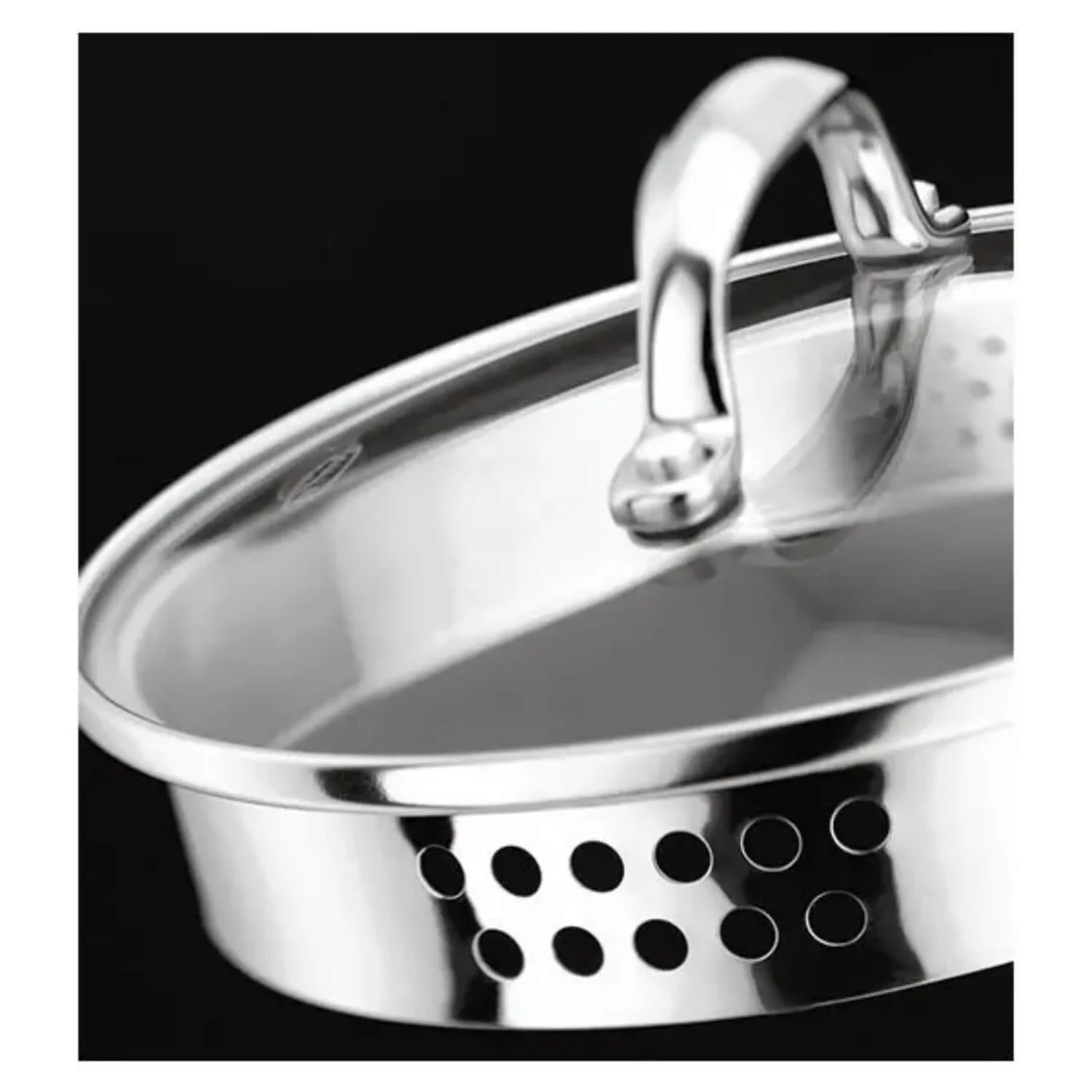 Stellar 7000 Draining Stainless Steel Saucepan Set - 3 Piece - Image 3