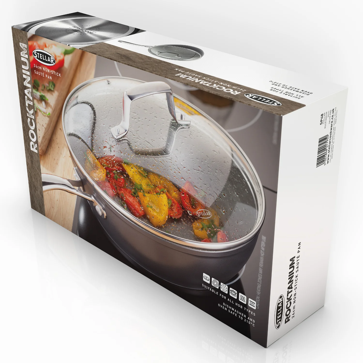 Stellar Rocktanium Non-Stick Saute Pan - 24cm - Image 3
