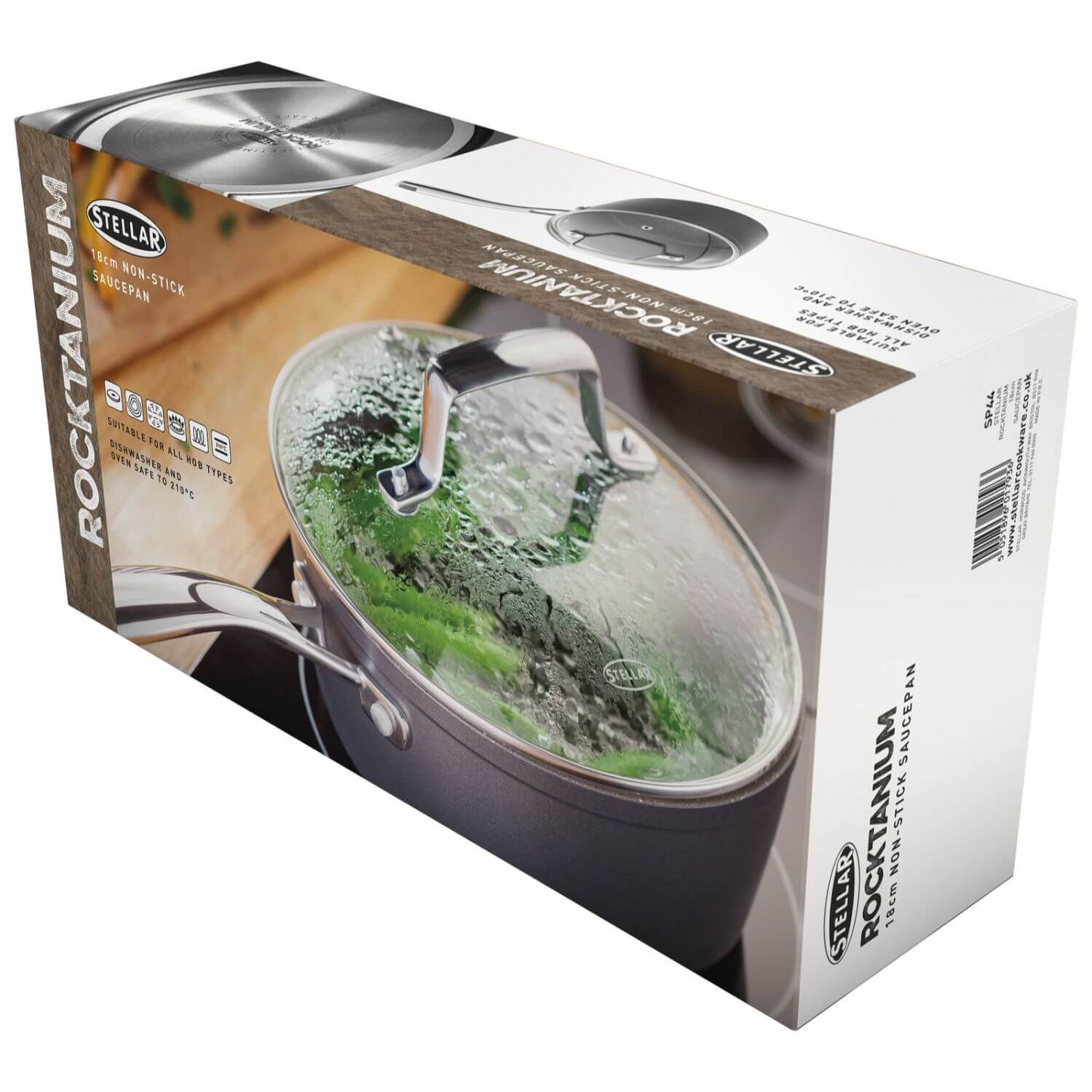 Stellar Rocktanium Non Stick 3 Piece Saucepan Set - Image 2