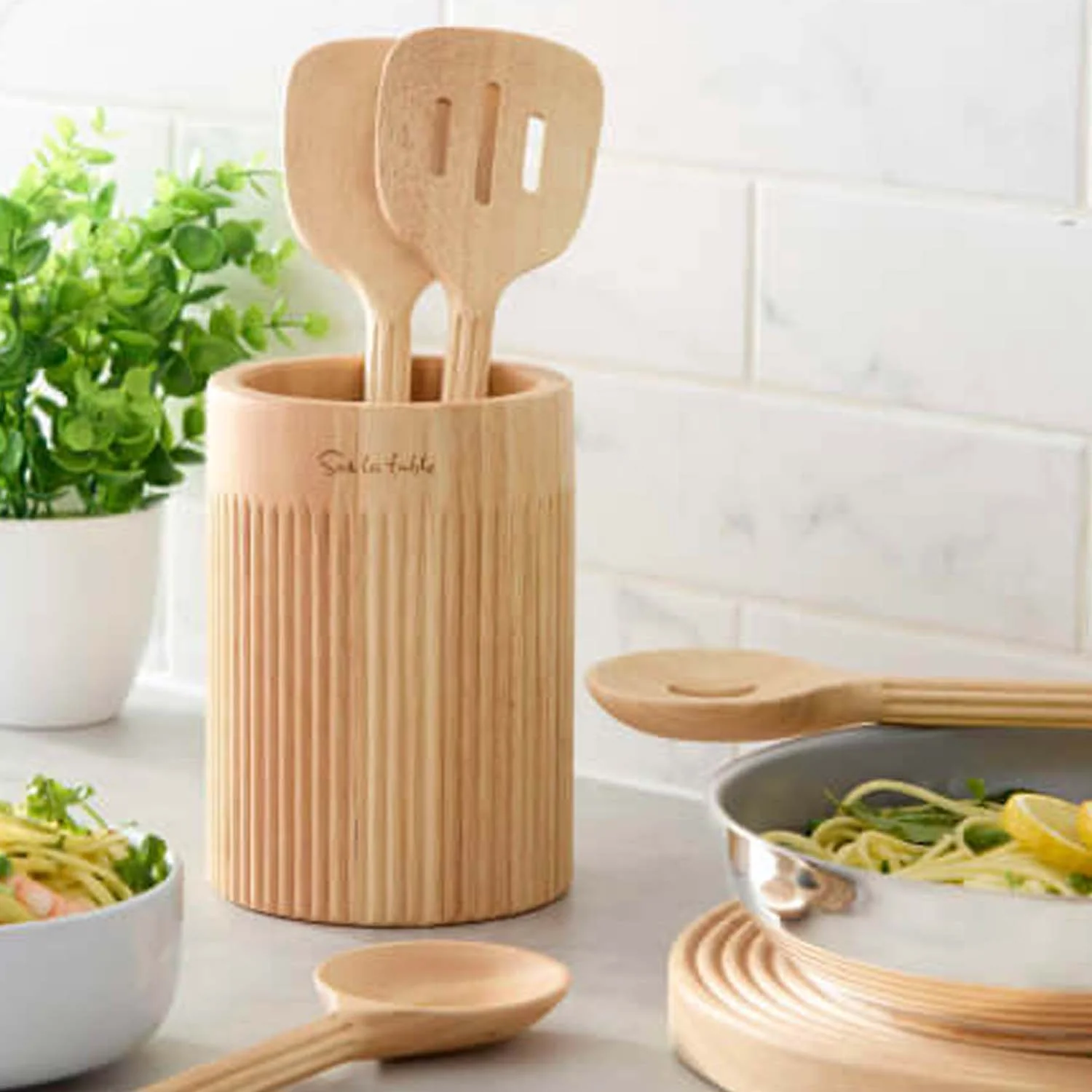 Sur La Table Colour Me Happy 4-Piece Utensil Set With Holder - Image 2