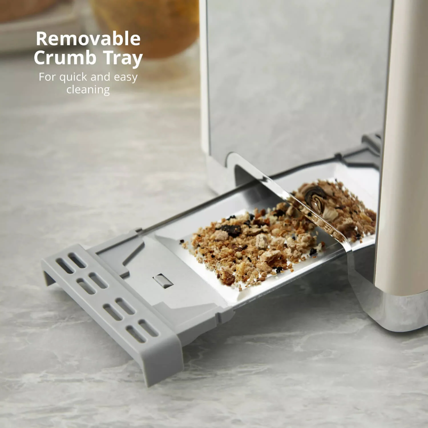 Swan Solace 2-Slice Stainless Steel Toaster - Gloss Cream - Image 6
