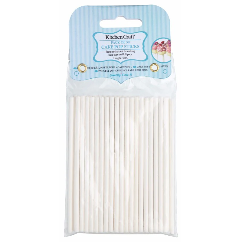Sweetly Does It Pack of 50 Cake Pop Sticks - 10cm
