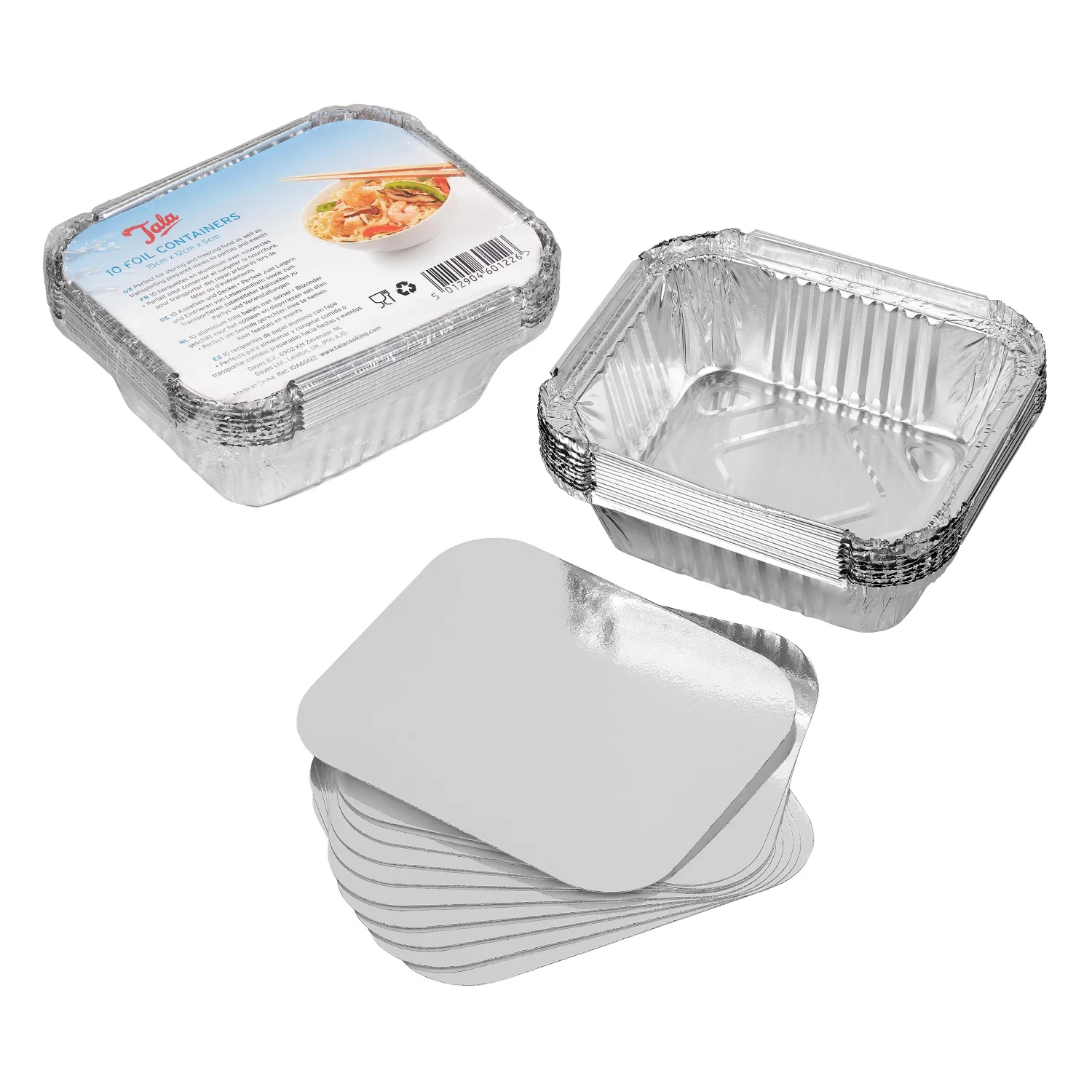 Tala 15cm x 12cm Foil Baking Containers with Lid -Pack of 10 - Image 6