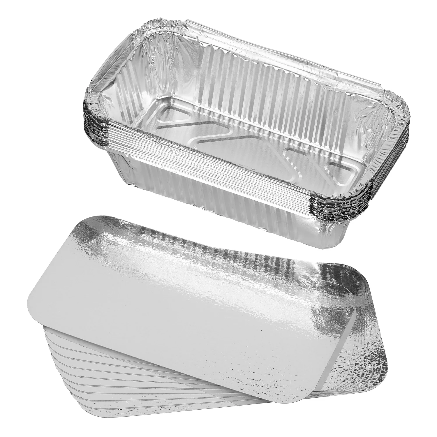 Tala 20cm x 11cm Foil Baking Containers with Lid -Pack of 10 - Image 2