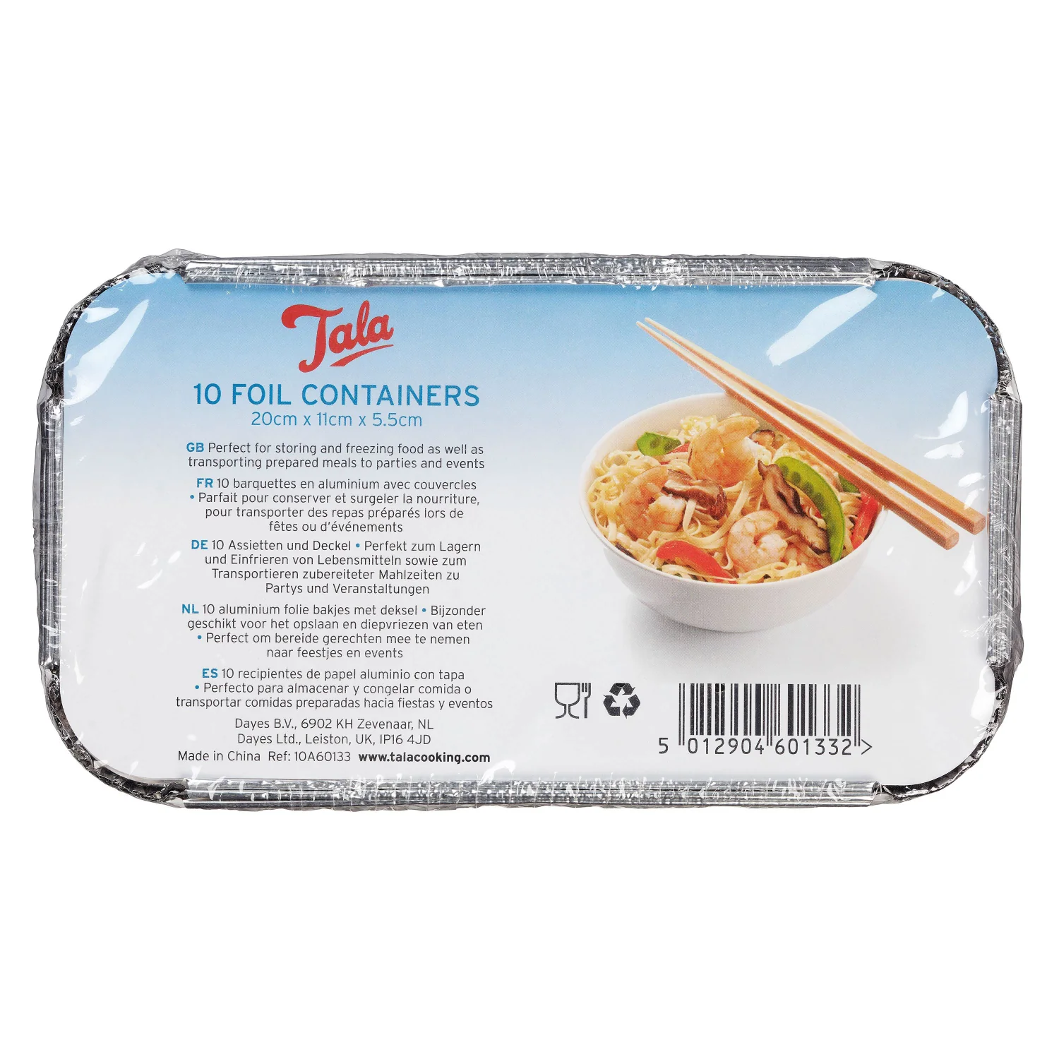 Tala 20cm x 11cm Foil Baking Containers with Lid -Pack of 10 - Image 4